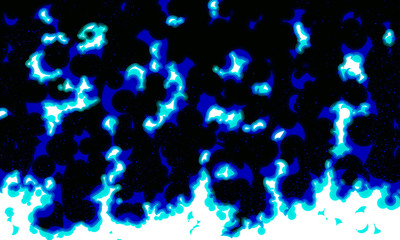 アニメ風の青い炎の壁紙（ベクター有り）