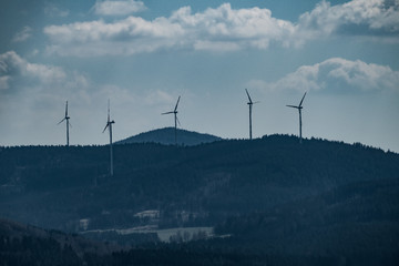 beautiful czech landscape in the natural park sumava