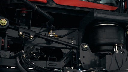 Air suspension of a modern tractor.