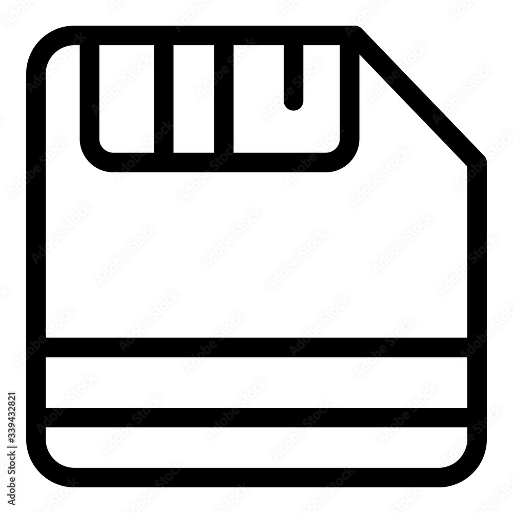 Poster floppy disk icon. outline floppy disk vector icon for web design isolated on white background