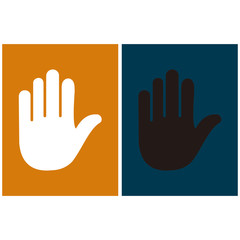Hand vector icon symbol illustration