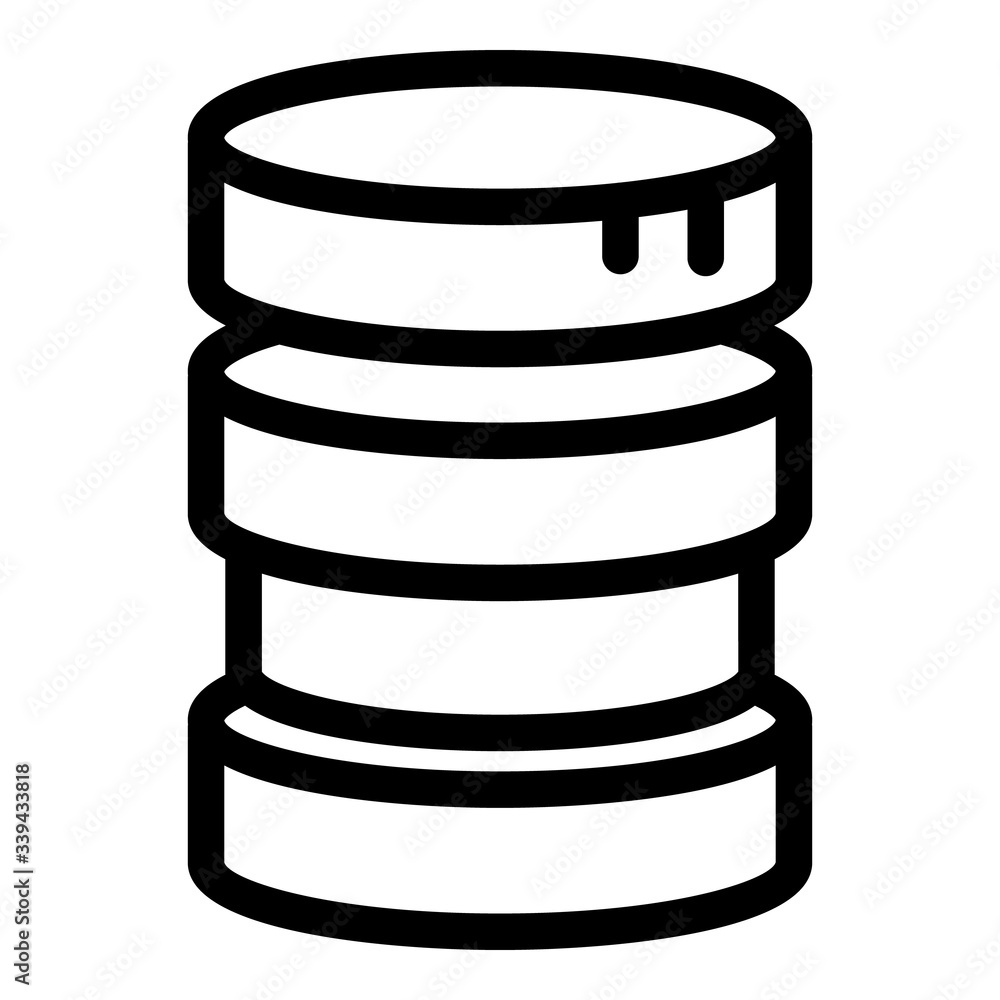 Poster Server data icon. Outline server data vector icon for web design isolated on white background