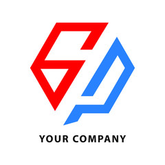 Abstract Blue & Red Business Logo 