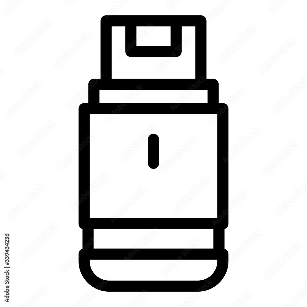 Poster usb flash icon. outline usb flash vector icon for web design isolated on white background