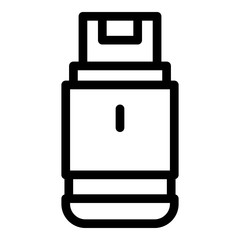 Usb flash icon. Outline usb flash vector icon for web design isolated on white background