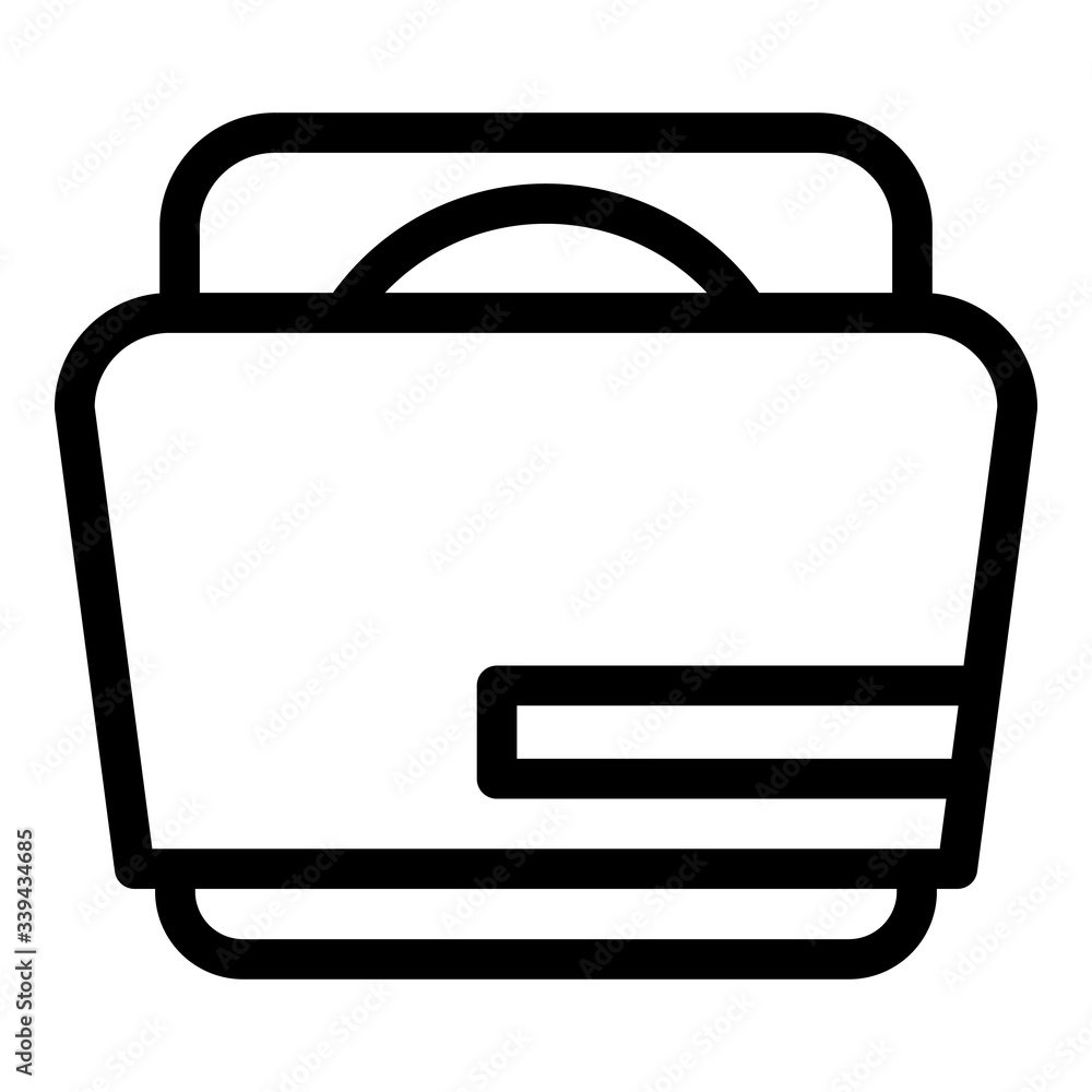 Poster audio folder icon. outline audio folder vector icon for web design isolated on white background