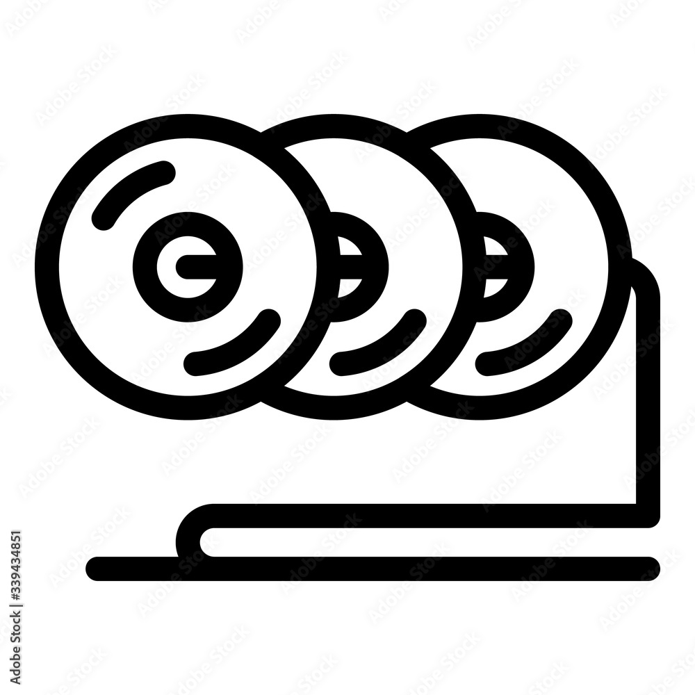 Poster cd data stand icon. outline cd data stand vector icon for web design isolated on white background