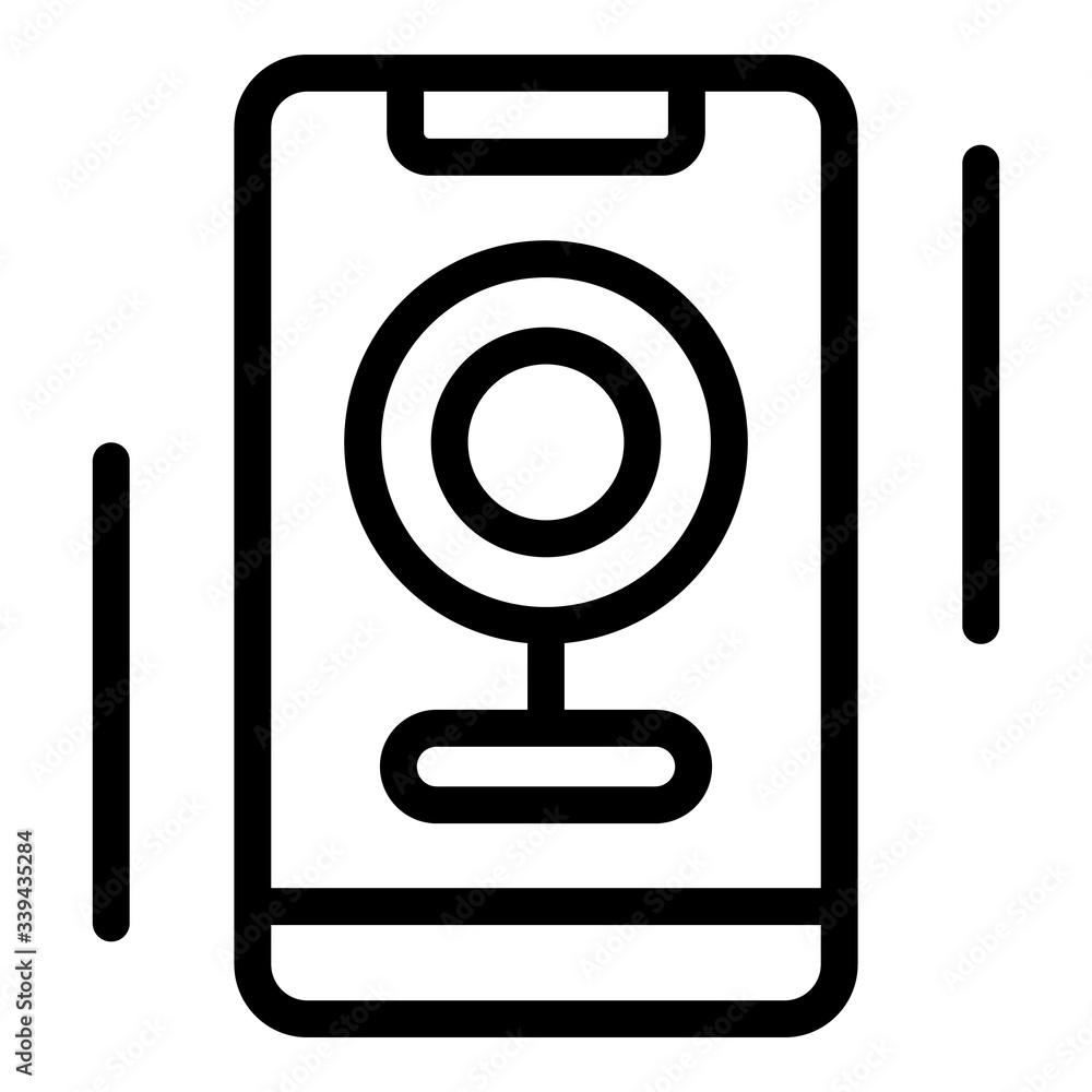 Poster web camera video record icon. outline web camera video record vector icon for web design isolated on