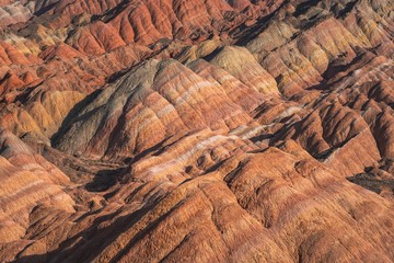 The road od mountain rock in Zhangye national park in Gansu province in China