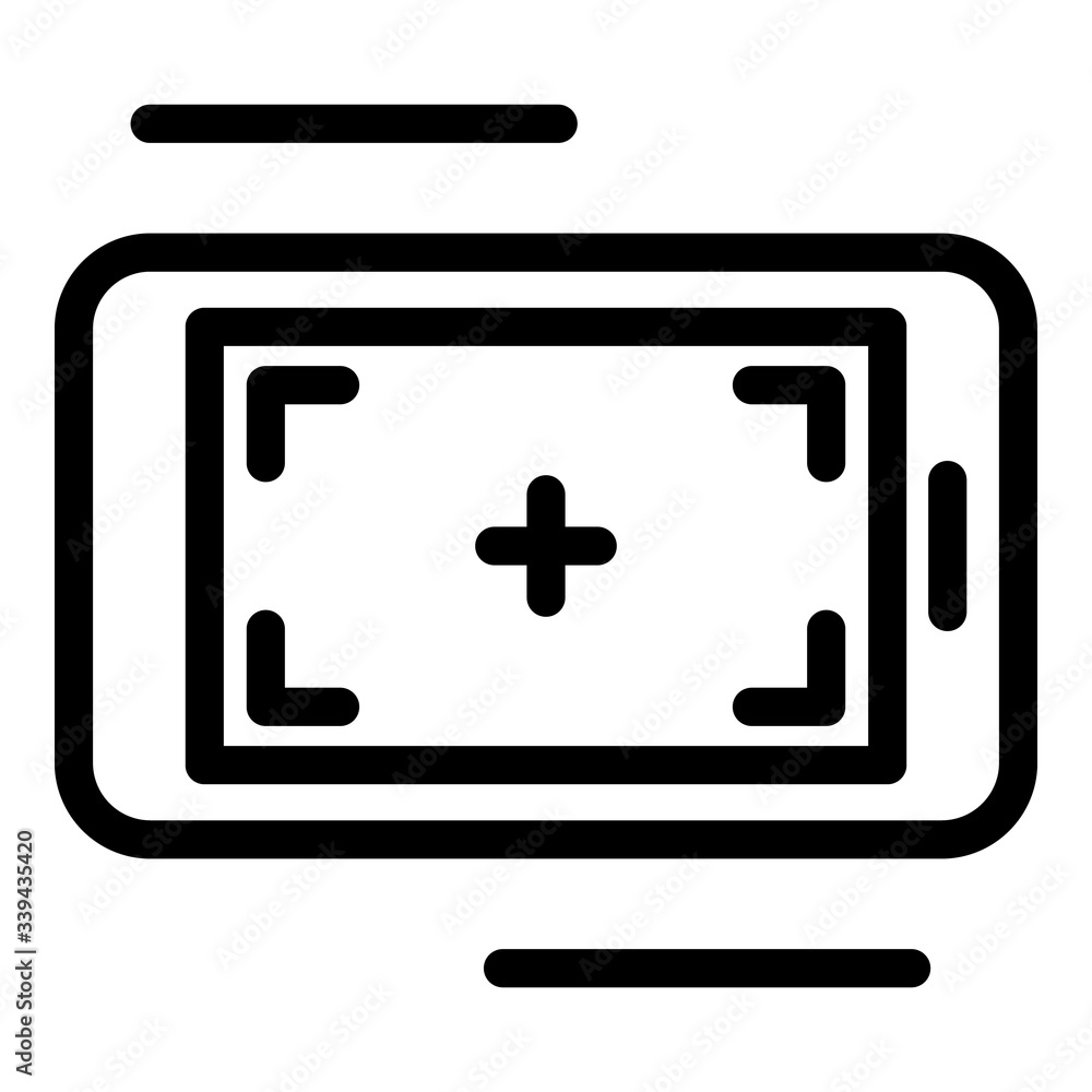 Poster smartphone video record icon. outline smartphone video record vector icon for web design isolated on