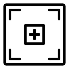 Fototapeta premium Modern record frame icon. Outline modern record frame vector icon for web design isolated on white background