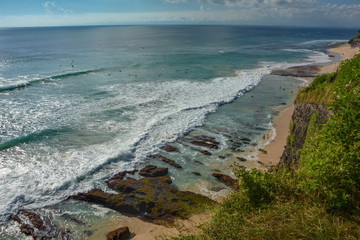View of Dreamland beach from the cliffs, Bali