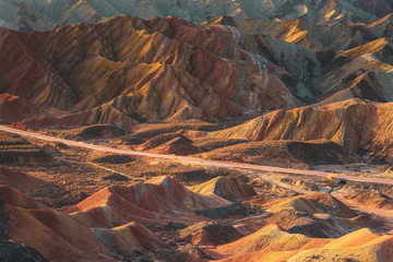 Zhangye national reserve in Gansu province in the morning times