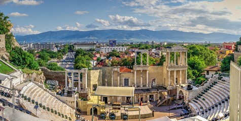 Roman amphitheater in Plovdiv, Bulgaria