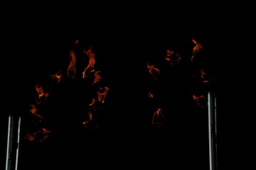 fire on black background