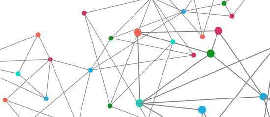 Line points connections, triangular technology design. Abstract geometric background