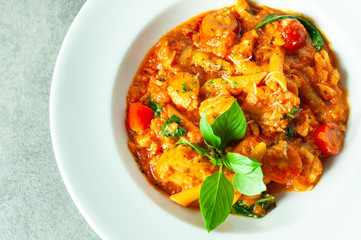 Stir fried macaroni prawn with tomato sauce and cheese, Garlic Tomato Shrimp Pasta