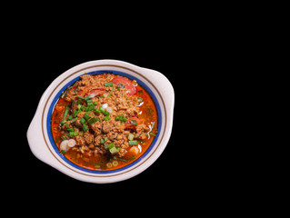 Northern Thai food Nam Prik Ong isolated