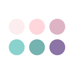 Color palette. Table color shades. Color harmony. Set. Trend colors. Vector illustration

