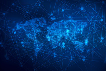 2d illustration world map abstract background
