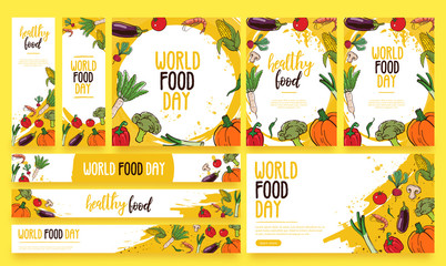 Food day banner template