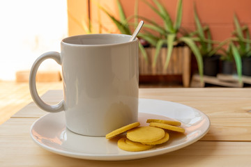 cup of tea and cookies