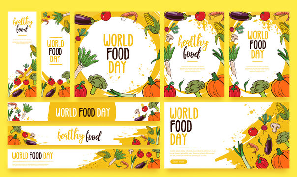 Food day banner template
