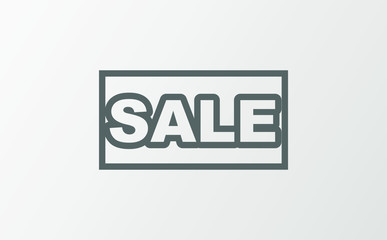 Abstract sale Logo design vector template linear style. Stock Vector illustration isolated on white background.