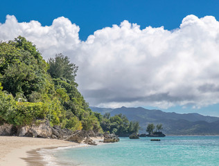 White Beach and Rock, Boracay island, Philippines.