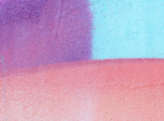 Art under ground. Beautiful street art graffiti background. The wall is decorated with abstract drawings house paint. Modern style urban culture of street youth. Abstract picture on wall