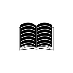 Open book icon isolated on white background