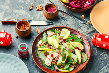 Dietary vegetable salad with meat