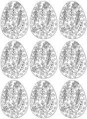 Easter egg with print 