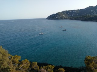 Great blue bay in Ca&ntilde;amel, Mallorca, Spain