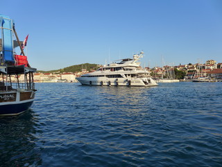 Expensive Yacht Moored At The Trogir Port