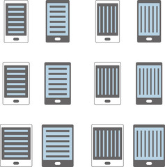 電子書籍 縦書き 横書き　アイコンセット