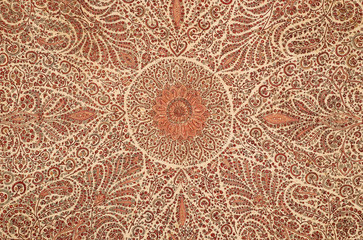 Paisley embroidery on fabric, royal Rajasthan, India