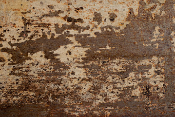 Abstract of old Zinc sheets with rusty Zinc background