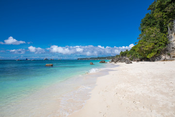 Fototapeta na wymiar White Beach and Rock, Boracay island, Philippines.