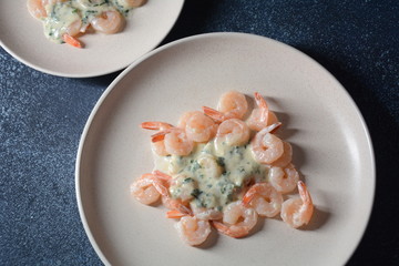 Creamy Garlic Shrimp  with Parmesan