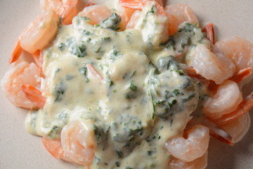 Creamy Garlic Shrimp  with Parmesan