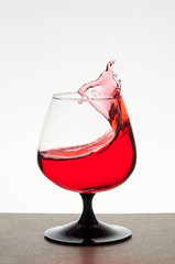 Glass of red martini