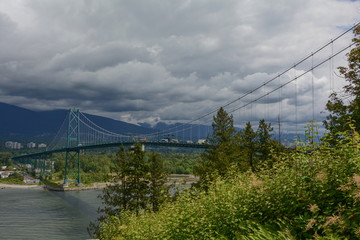 Lion Gate bridge to Stanley park, Vancouver, Canada