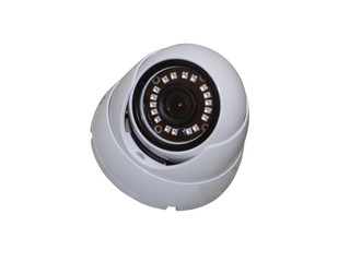 Modern CCTV camera security camera isolated on white background