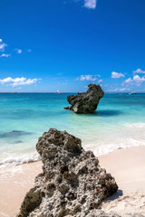 White Beach and Rock, Boracay island, Philippines.