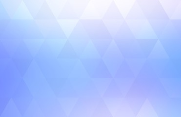 Triangular interactive abstract pattern. Mosaic transparent blue background.