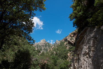 Gorge d'Heric Languedoc France. Rocks. Canyon. Valley