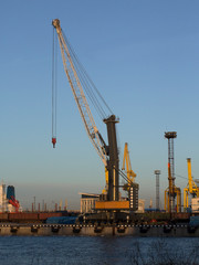 cranes in cargo port