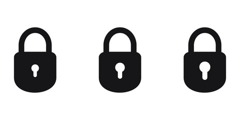 Lock vector icon, padlock icon, vector isolated symbol