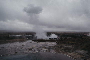 Fototapeta na wymiar Geyser Strokkur in Iceland, eruption